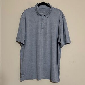 Vineyard Vines Light Gray Polo Performance Shirt mens XL casual training outdoor